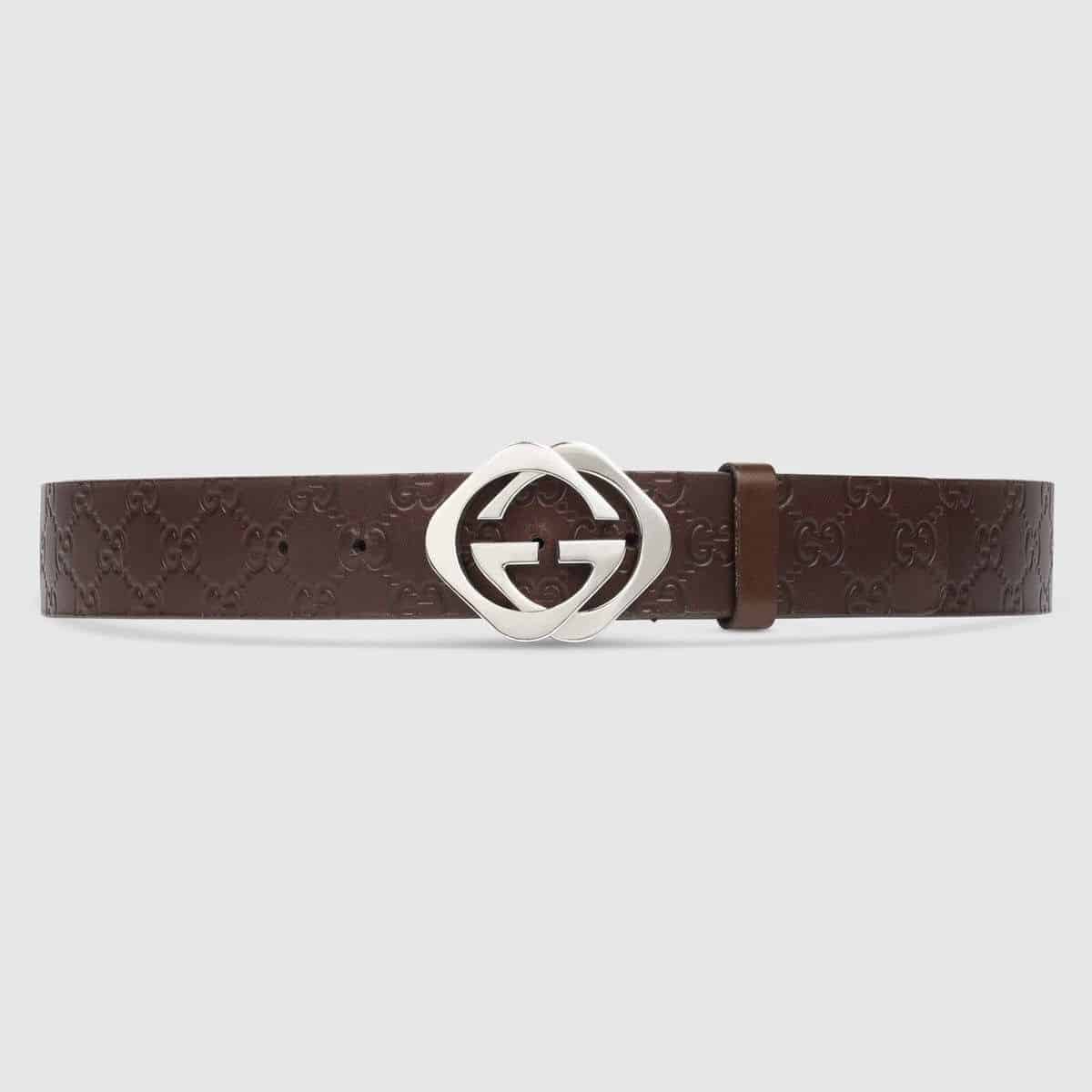 Gucci Guccissima Belt with Square G Buckle