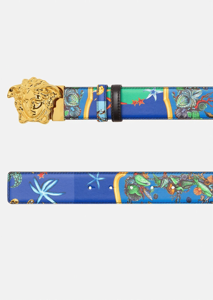 Versace La Medusa Trésor de la Mer Print Belt