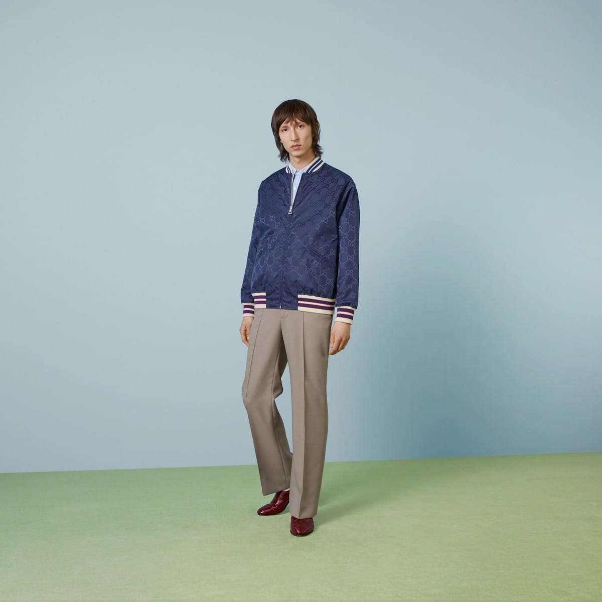 NYLON CANVAS REVERSIBLE ZIP JACKET