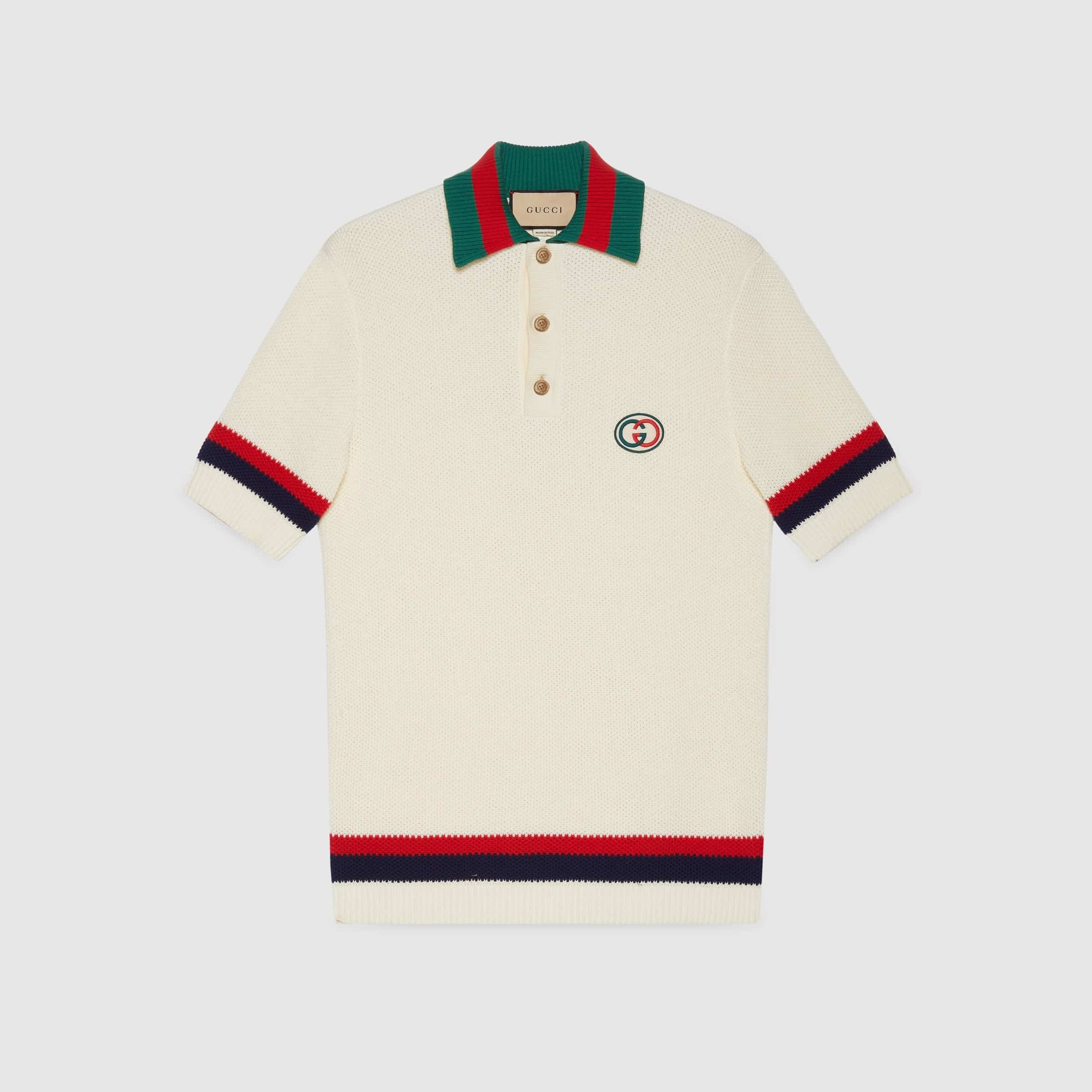 KNIT COTTON POLO T-SHIRT WITH WEB
