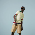 KNIT COTTON POLO T-SHIRT WITH WEB