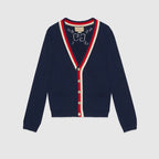 PERFORATED GG COTTON CARDIGAN