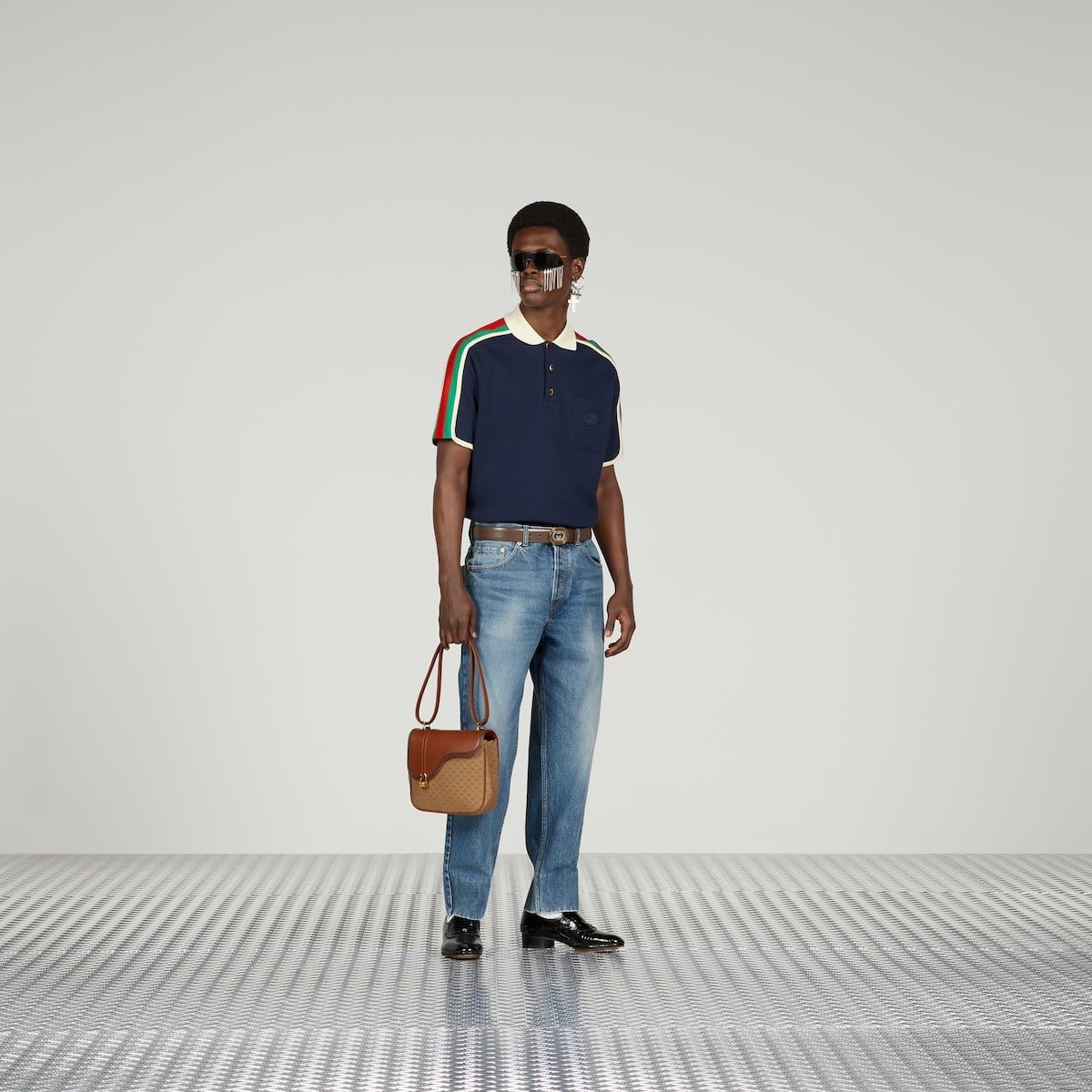 COTTON JERSEY POLO SHIRT WITH WEB