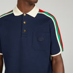 COTTON JERSEY POLO SHIRT WITH WEB