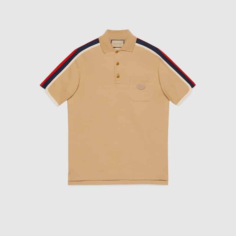 COTTON JERSEY POLO SHIRT WITH WEB