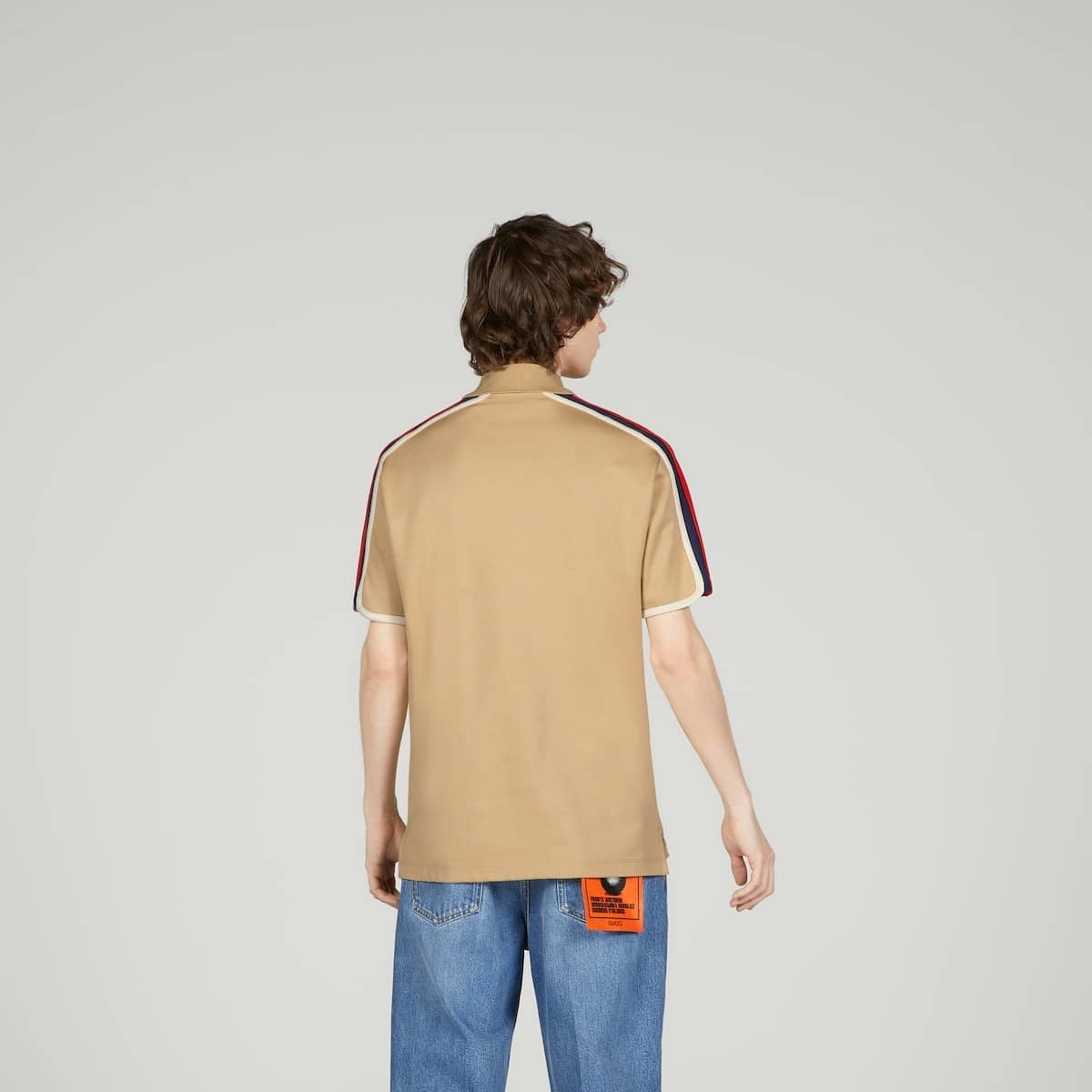 COTTON JERSEY POLO SHIRT WITH WEB