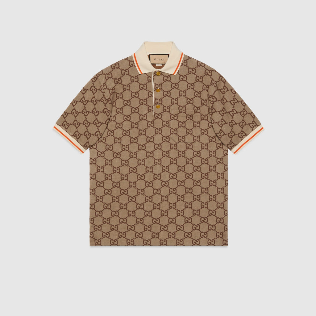 GG COTTON SILK POLO SHIRT