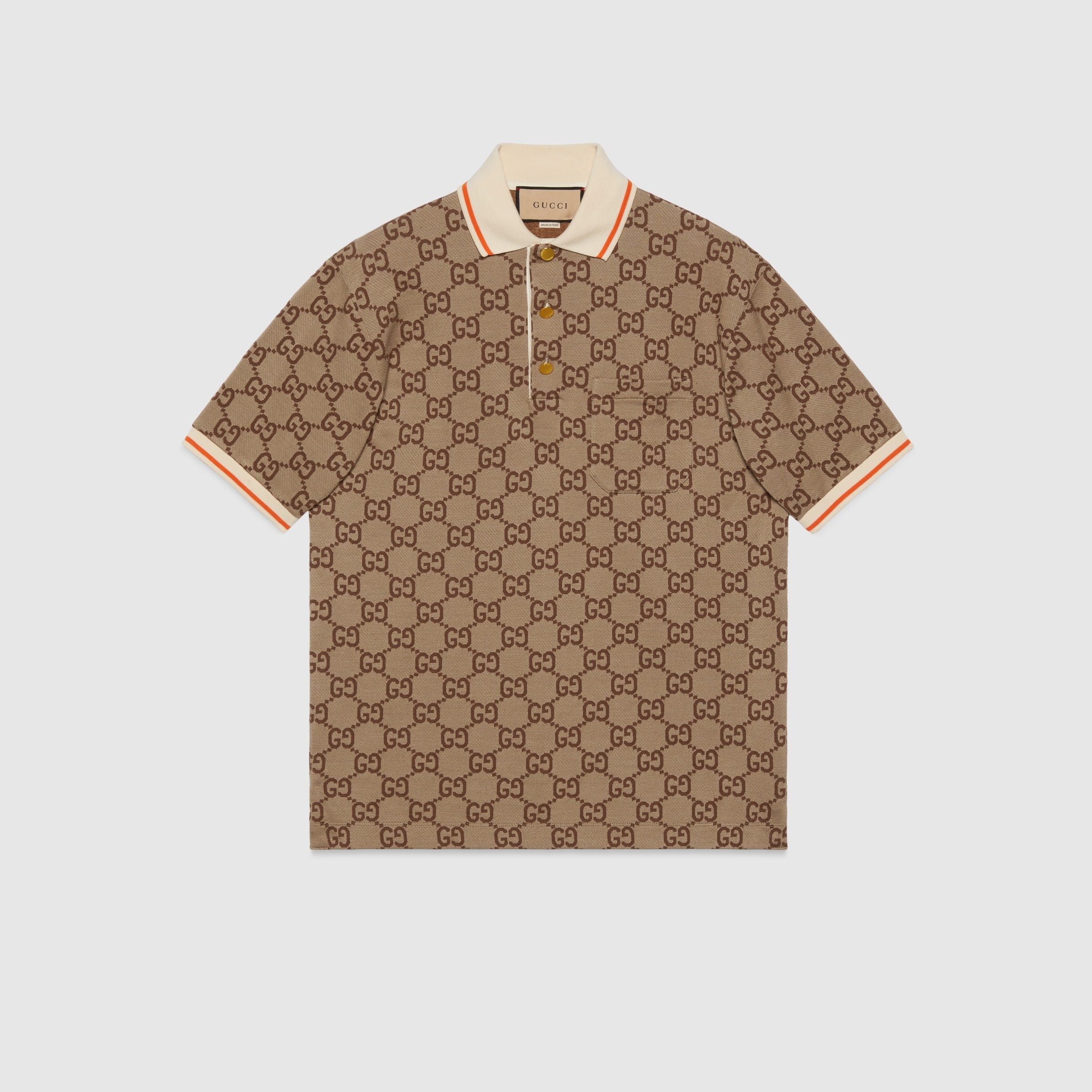 GG COTTON SILK POLO SHIRT