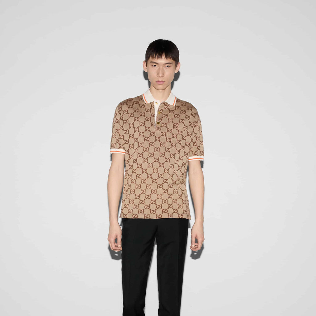 GG COTTON SILK POLO SHIRT