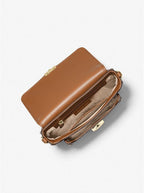 Michael Kors Medium Logo and Leather Messenger Bag