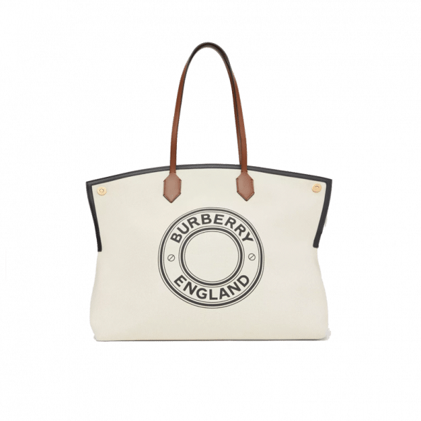 Burberry Large Logo Graphic Cotton Canvas Society Tote