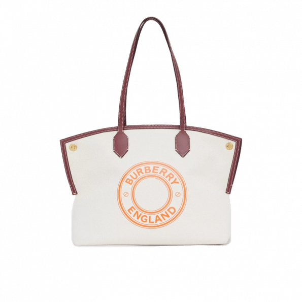Burberry Medium Logo Graphic Cotton Canvas Society Tote