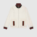 COTTON JERSEY ZIP JACKET WITH WEB