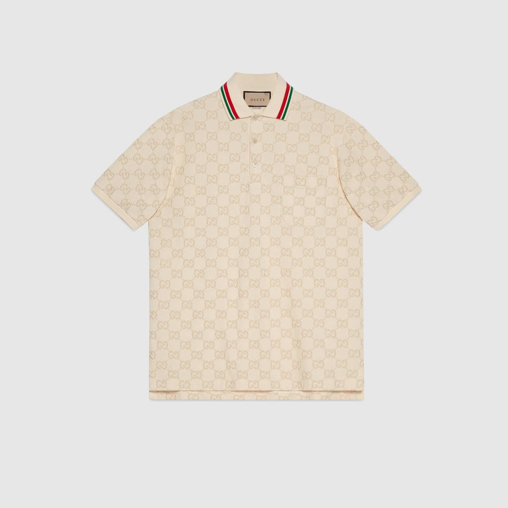 COTTON PIQUET POLO WITH GG
