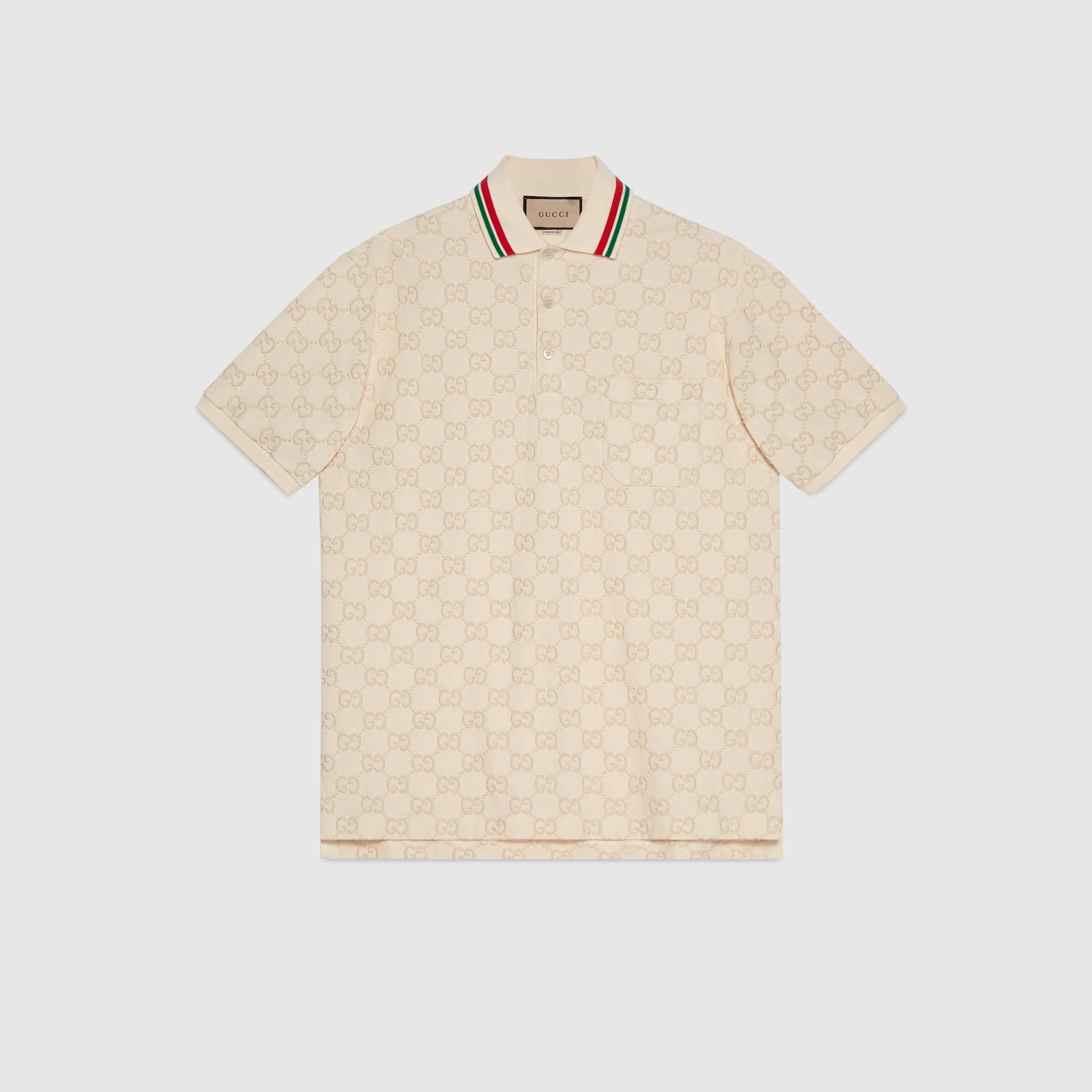COTTON PIQUET POLO WITH GG