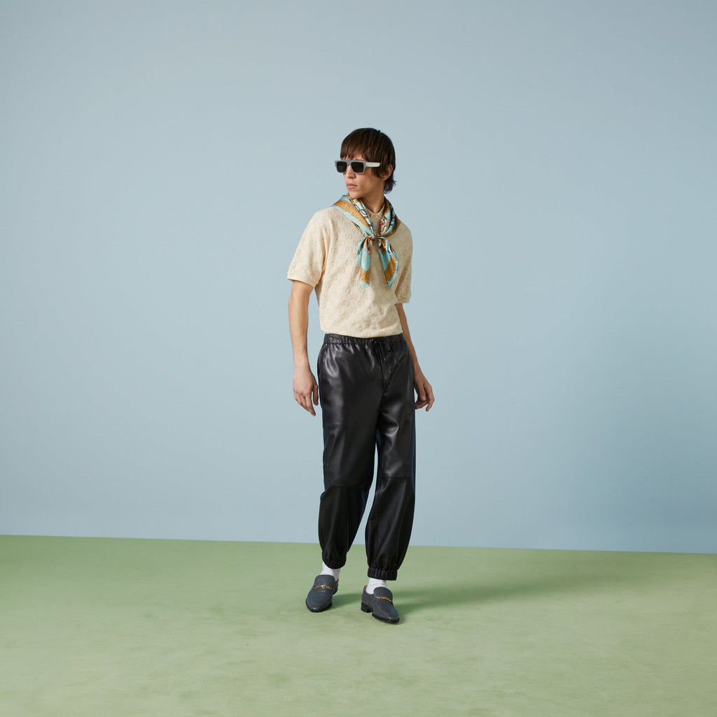 COTTON PIQUET POLO WITH GG
