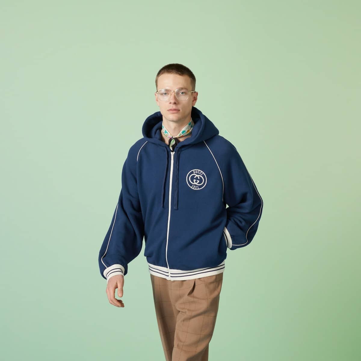 COTTON JERSEY SWEATSHIRT WITH PATCH