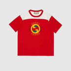 COTTON JERSEY T-SHIRT WITH GUCCI PRINT