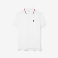 Icon Stripe Placket Cotton Piqué Polo Shirt White