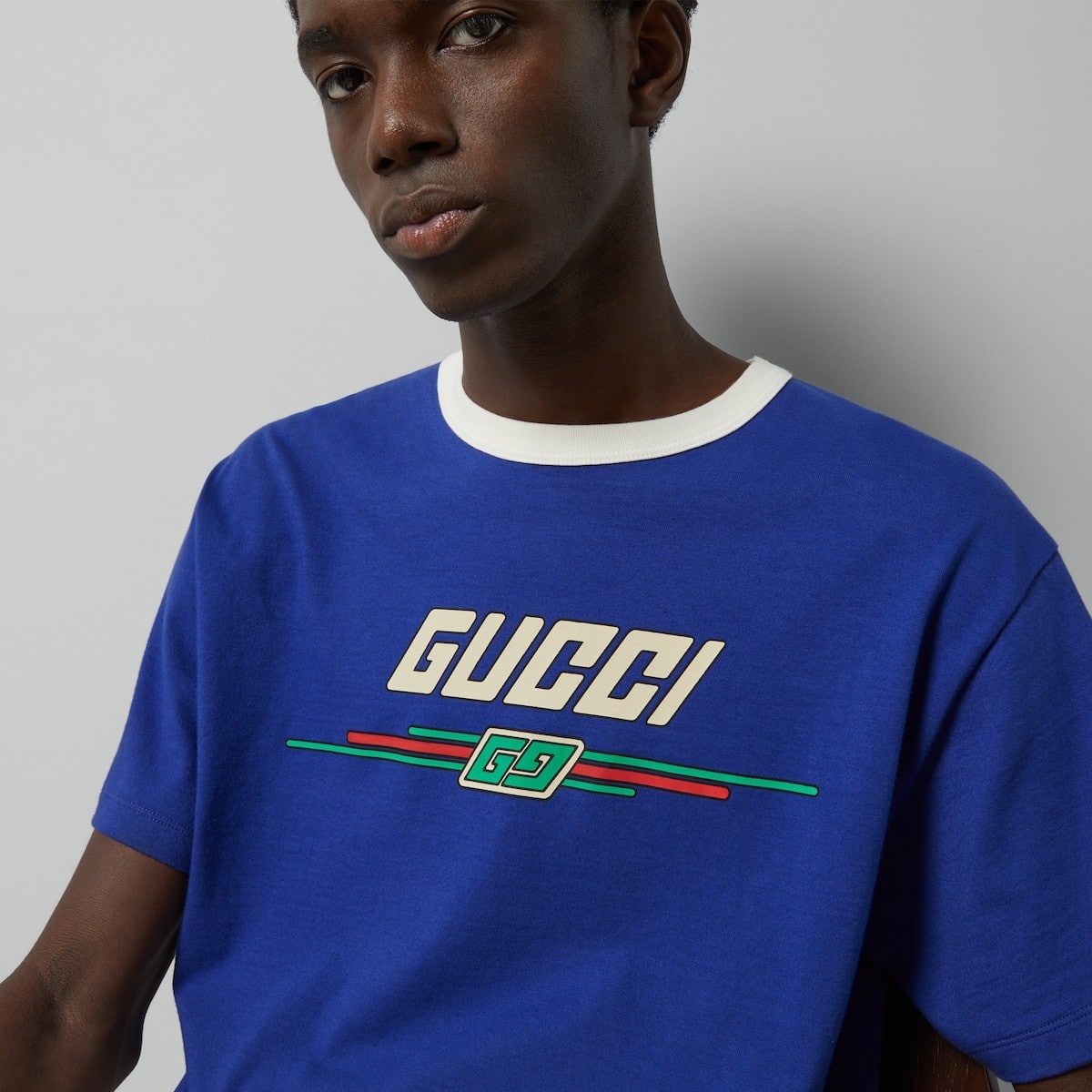 T-SHIRT WITH GUCCI PRINT