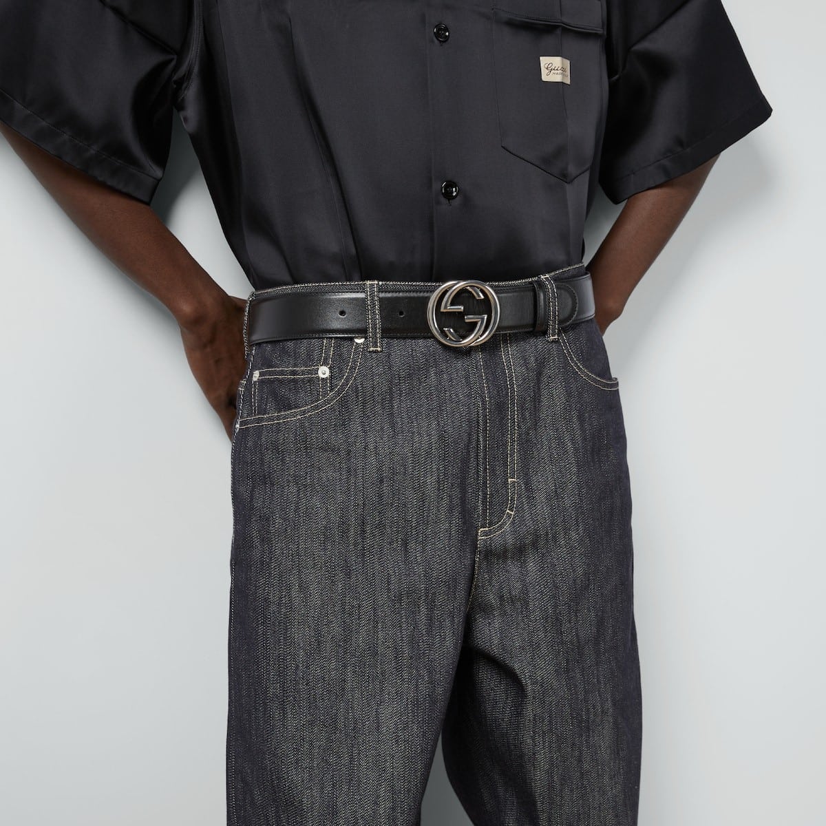 BELT WITH INTERLOCKING G BUCKLE