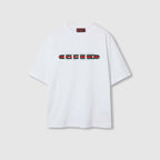 COTTON JERSEY T-SHIRT WITH GUCCI PRINT