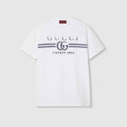 COTTON JERSEY T-SHIRT WITH GUCCI PRINT