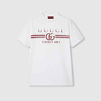 COTTON JERSEY T-SHIRT WITH GUCCI PRINT