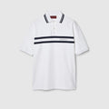 COTTON POLO SHIRT WITH GUCCI PRINT