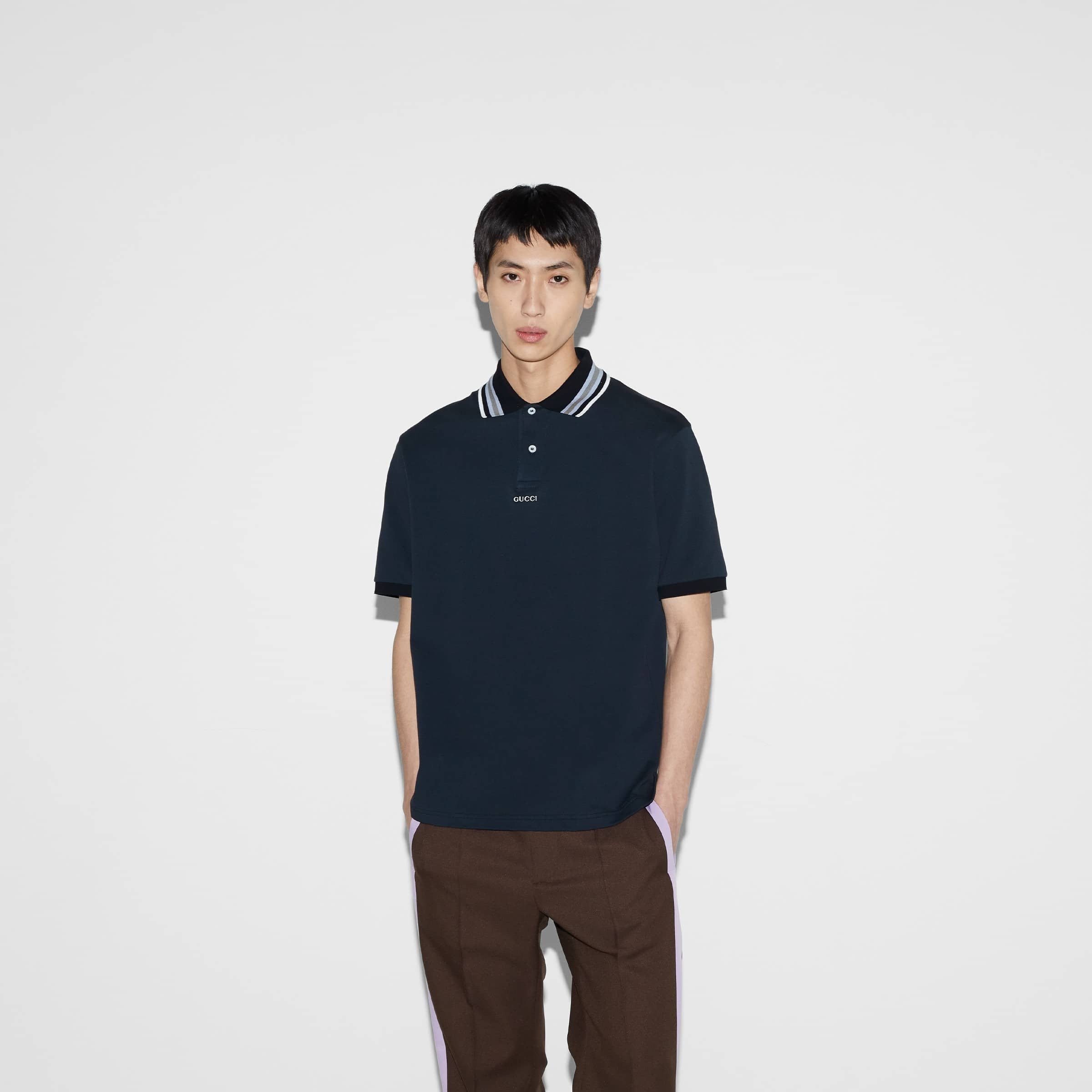 COTTON POLO SHIRT WITH EMBROIDERY