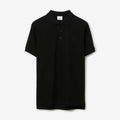 Monogram Motif Cotton Piqué Polo Shirt Black