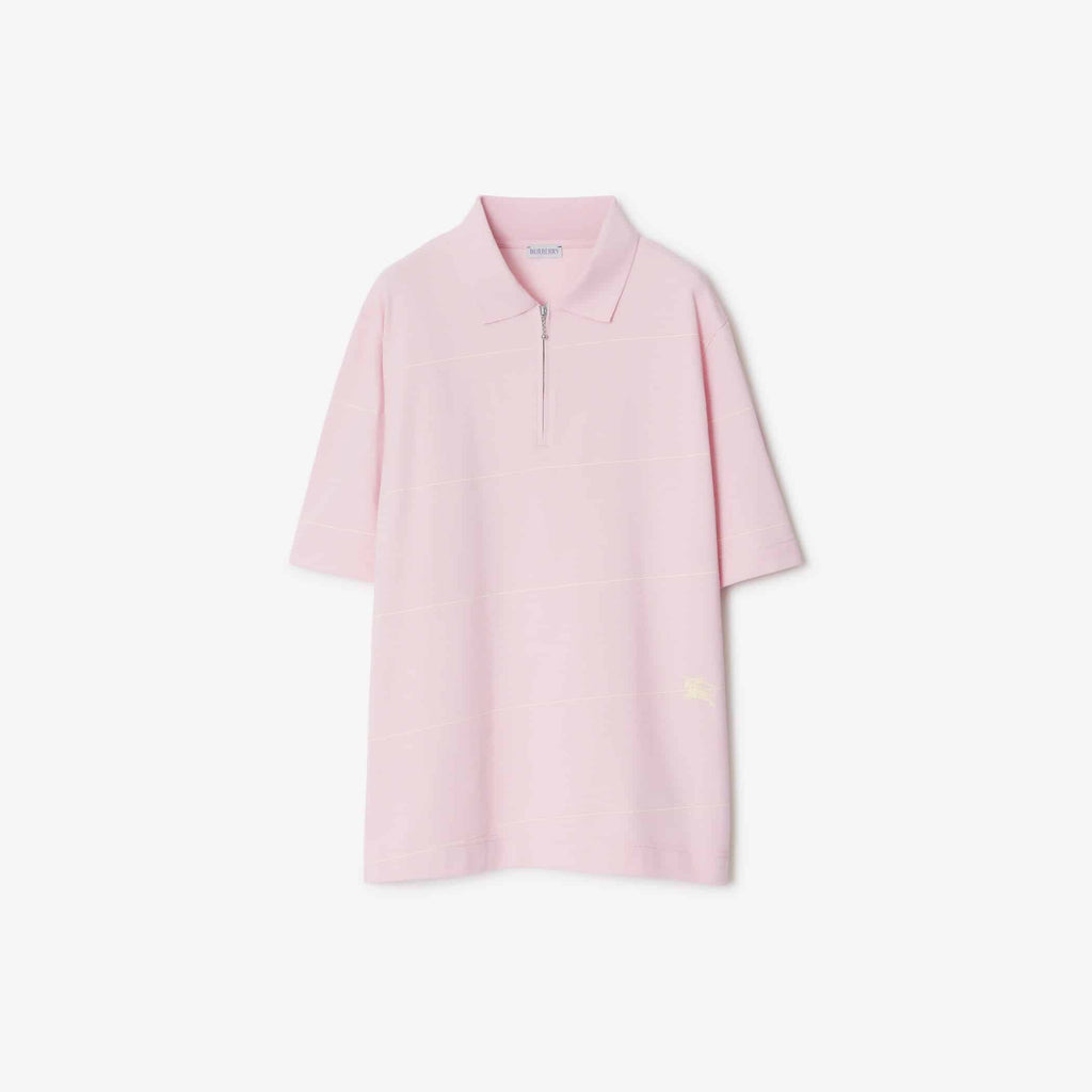 Striped Cotton Polo ShirtPrice undefined Colour: Cameo