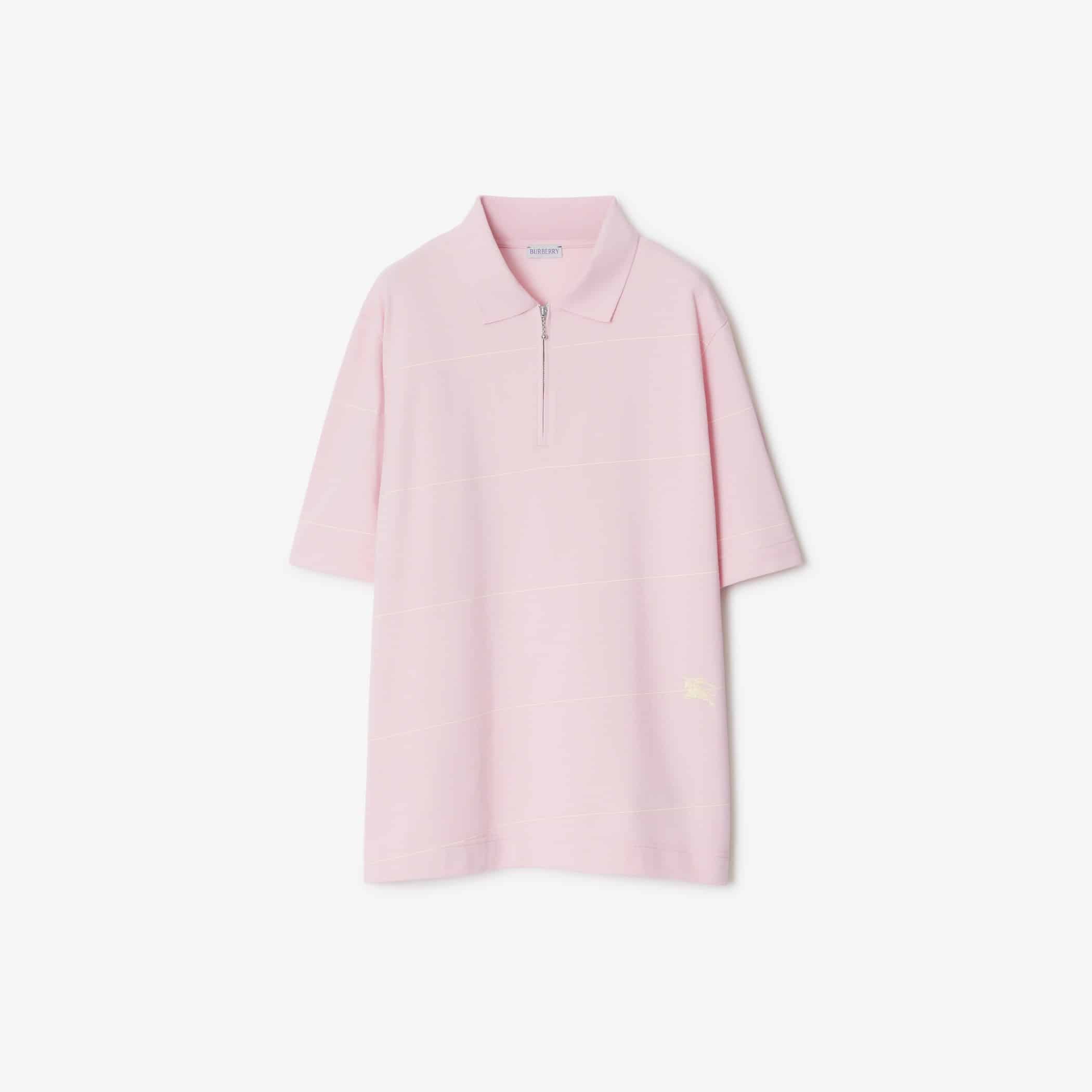 Striped Cotton Polo ShirtPrice undefined Colour: Cameo
