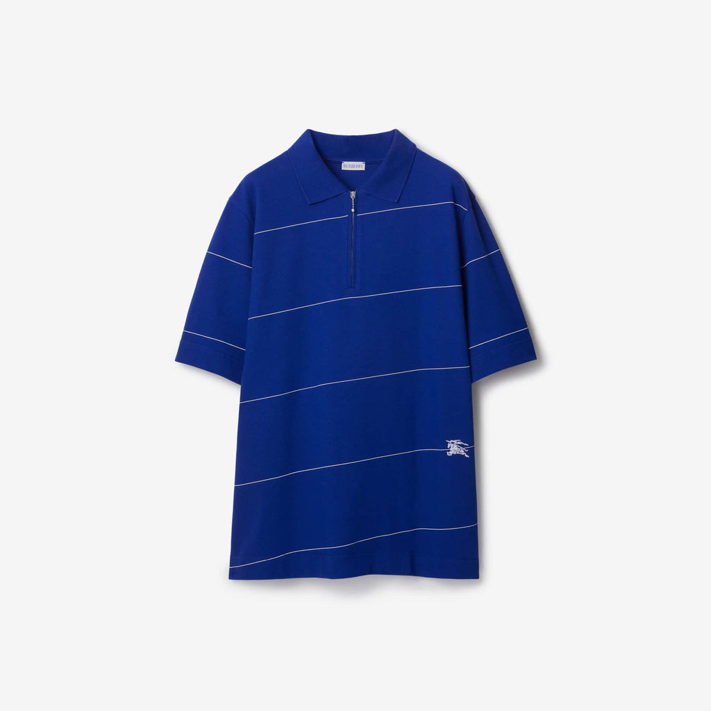 Striped Cotton Polo ShirtPrice undefined Colour: Knight