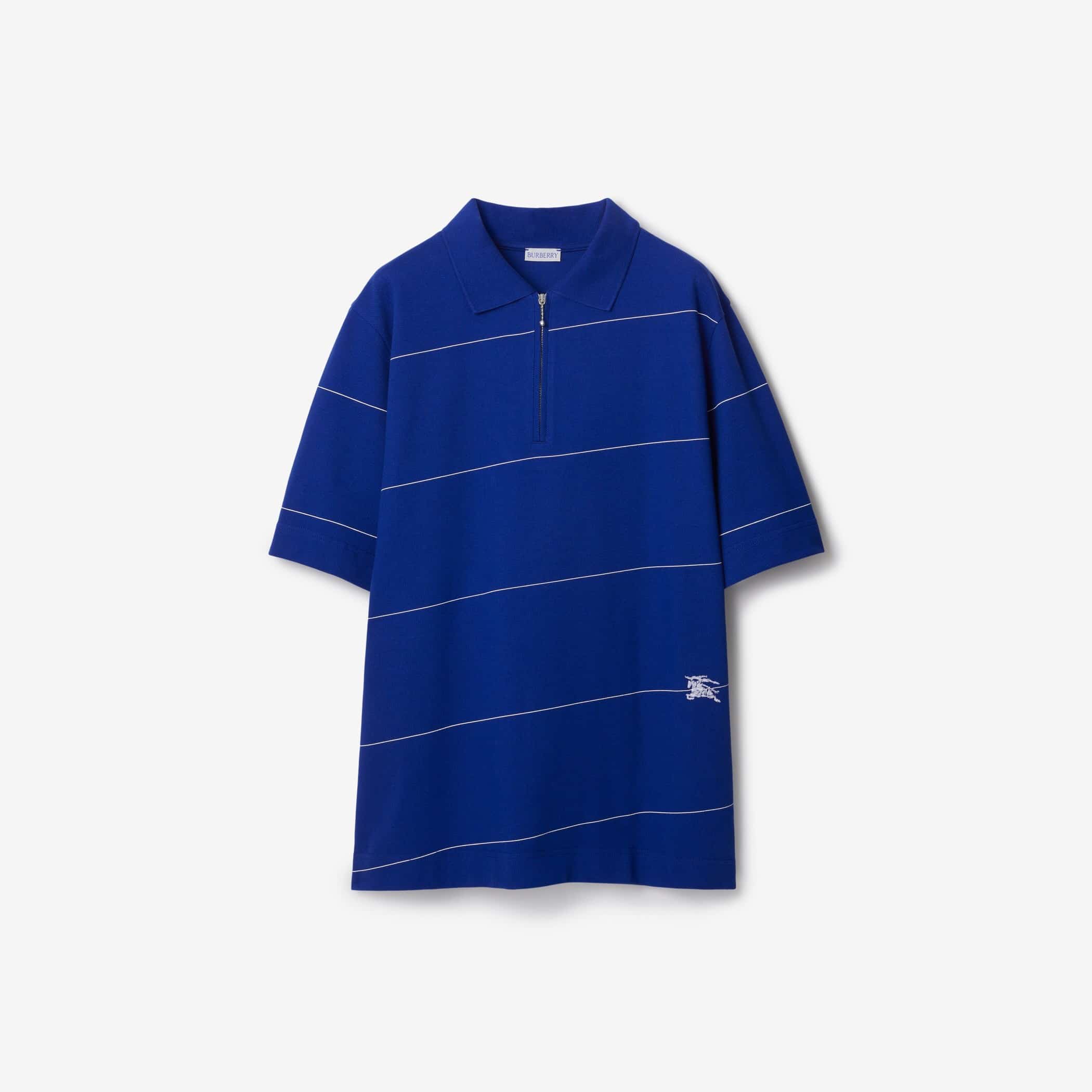 Striped Cotton Polo ShirtPrice undefined Colour: Knight