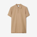 Monogram Motif Cotton Piqué Polo Shirt Soft Fawn