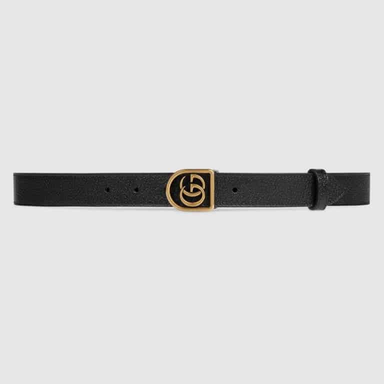 Gucci Leather belt with crystal Dionysus buckle