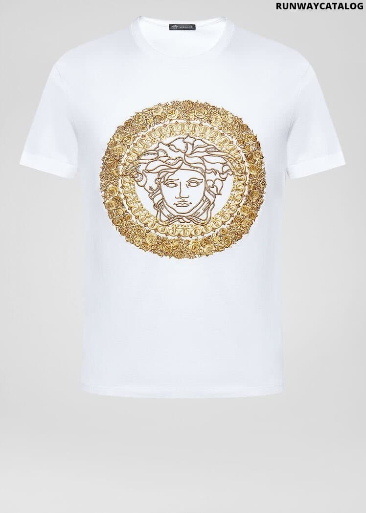 Versace Embroidered Medusa T-Shirt