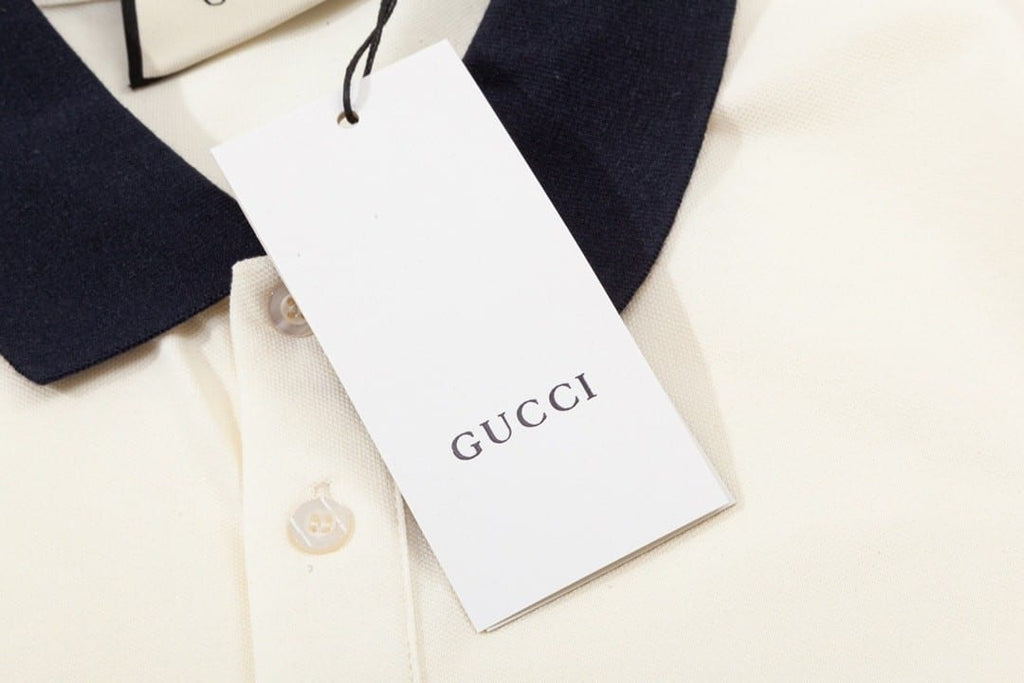 Gucci Side Stripe Logo Pique Polo