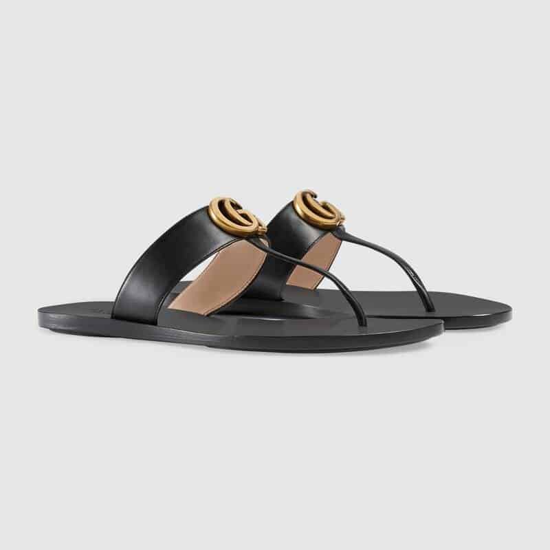 Gucci Women Thong Sandal with Double G