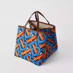 Burberry Mini Monogram Print E-canvas Beach Tote