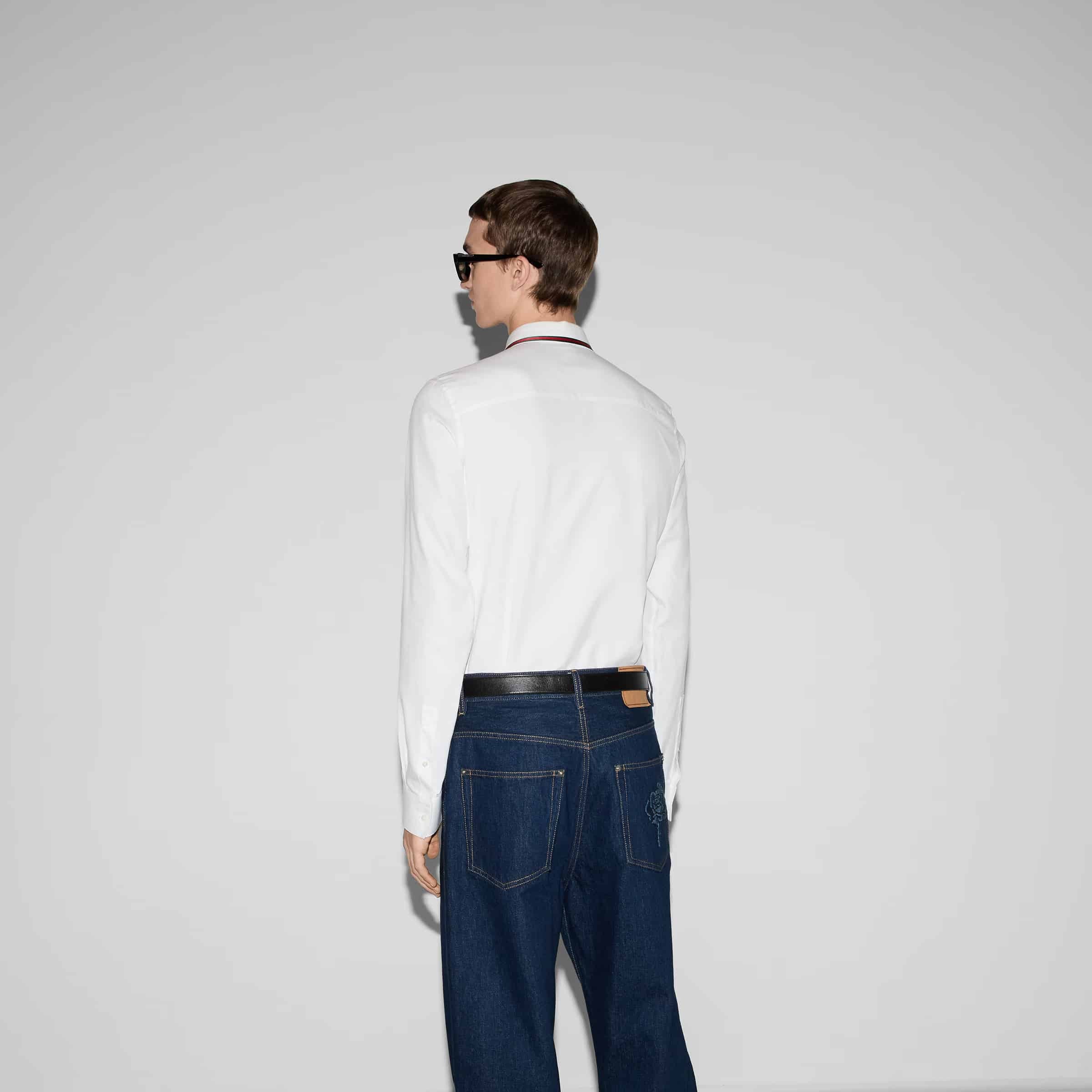 Gucci Oxford cotton shirt with Web