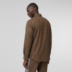 Burberry Monogram Stripe Print Cotton Shirt