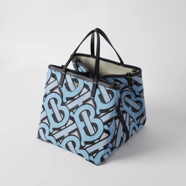 Burberry Mini Monogram Print E-canvas Beach Tote