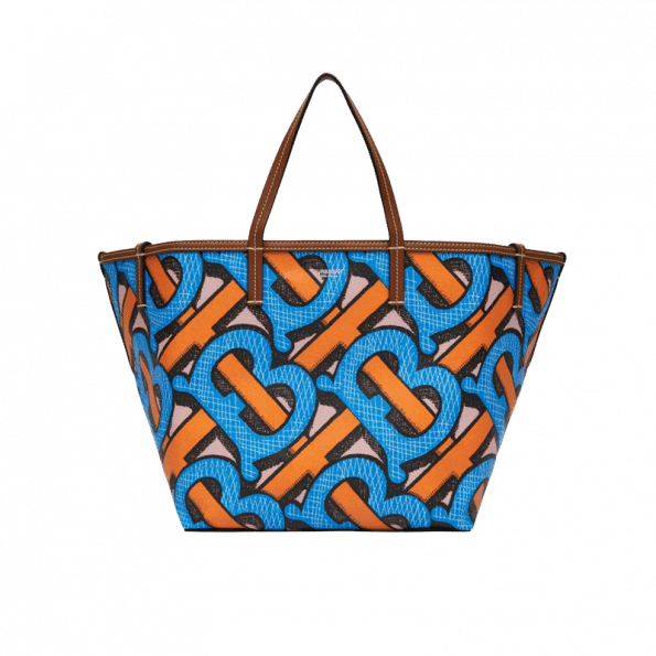 Burberry Mini Monogram Print E-canvas Beach Tote