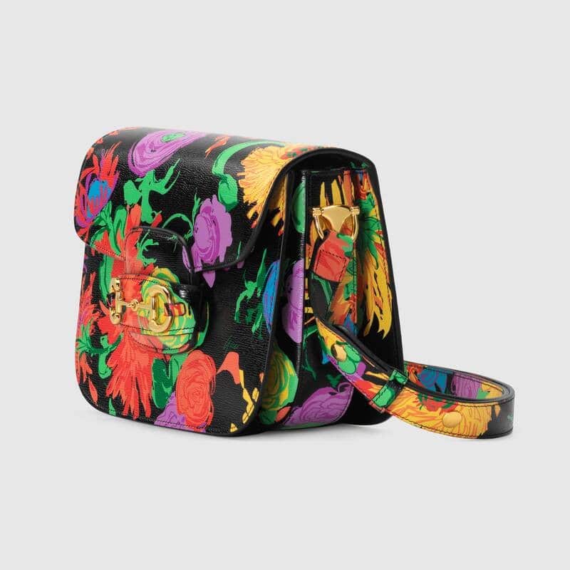 Gucci Ken Scott print Gucci Horsebit 1955 shoulder bag