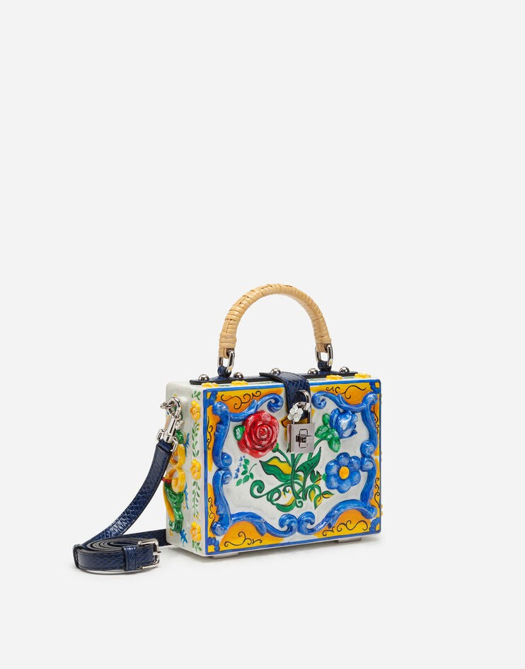 Dolce &amp; Gabbana Dolce Box Bag in Hand-Painted Majolica Wood