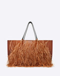 Valentino Large VLOGO Escape Shopper With Feather Details