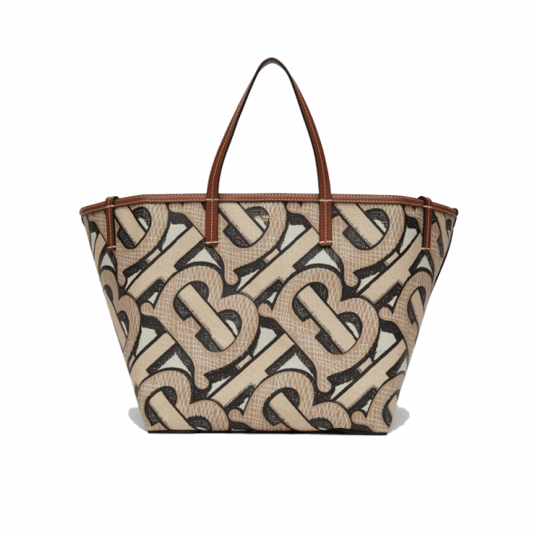 Burberry Mini Monogram Print E-canvas Beach Tote