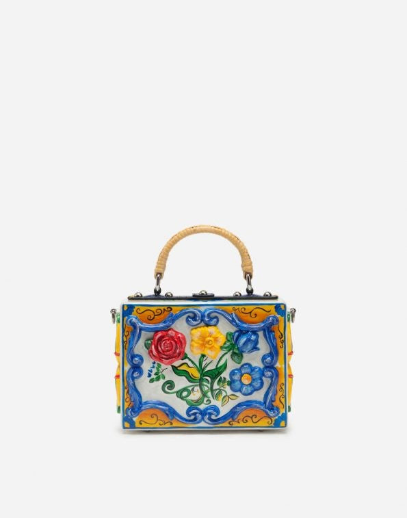 Dolce &amp; Gabbana Dolce Box Bag in Hand-Painted Majolica Wood